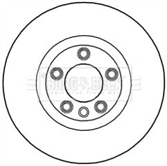 Borg & Beck - BRAKE DISC SINGLE - BBD5994S - Fits: VW Touareg (7P5) 3.0V6 01/10-