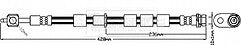 Borg & Beck - BRAKE HOSE - BBH8377 - Fits: Ford Transit Courier 03/14-