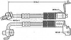 Borg & Beck - BRAKE HOSE - BBH6694 - Fits: Ford Escort