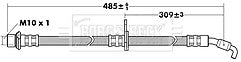 Borg & Beck - BRAKE HOSE - BBH7388 - Fits: Toyota Celica (T20) 1.8,2.0
