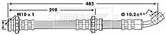 Borg & Beck - BRAKE HOSE - BBH6674 - Fits: Nissan Micra II (K11)