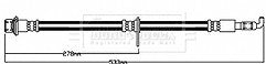 Borg & Beck - BRAKE HOSE - BBH8546 - Fits: TOYOTA Aygo 05/14-