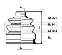 First Line - CV JOINT BOOT KIT - FCB6359 - Fits: Fiat Punto I
