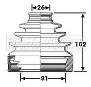 First Line - CV JOINT BOOT KIT - FCB6267 - Fits: Mitsubishi Lancer V