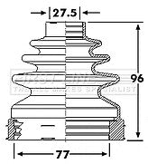 First Line - CV JOINT BOOT KIT - FCB6244 - Fits: Ford Mondeo IV