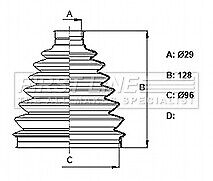 First Line - CV JOINT BOOT KIT - FCB6338 - Fits: Nissan Murano