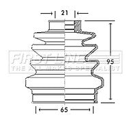 First Line - CV JOINT BOOT KIT - FCB2687 - Fits: Ford - Inner
