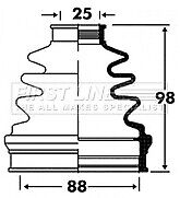 First Line - CV JOINT BOOT KIT - FCB2849 - Fits: Nissan Almera II, Almera Tino