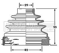 First Line - CV JOINT BOOT KIT - FCB6193 - Fits: Fiat Ducato 250