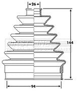 First Line - CV JOINT BOOT KIT - FCB6212 - Fits: Vauxhall Movano