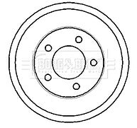 Borg & Beck - REAR BRAKE DRUM - BBR7117 - Fits: Ford Transit Connect 02-