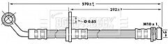 Borg & Beck - BRAKE HOSE - BBH7021 - Fits: Honda Stream 01-05