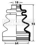 First Line - CV JOINT BOOT KIT - FCB2862 - Fits: Suzuki Wagon R, Vauxhall Agila