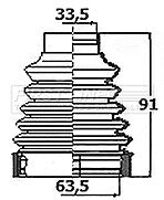 First Line - CV JOINT BOOT KIT - FCB6140 - Fits: Citroen C3 III