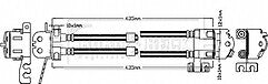 Borg & Beck - BRAKE HOSE - BBH8305 - Fits: Ford Transit Custom,Tourneo