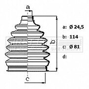 First Line - CV JOINT BOOT KIT - FCB6422 - Fits: Ford Focus 2014-