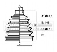 First Line - CV JOINT BOOT KIT - FCB6170 - Fits: Renault Megane III