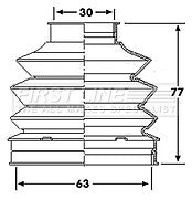 First Line - CV JOINT BOOT KIT - FCB6195 - Fits: Mercedes C Class