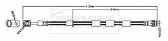 Borg & Beck - BRAKE HOSE - BBH8824 - Fits: Fiesta VII CE1 2017-