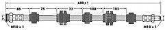 Borg & Beck - BRAKE HOSE - BBH6758 - Fits: Alfa 166 2.0,2.4,2.5,3.0,3.2