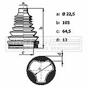 First Line - CV JOINT BOOT KIT - FCB6434 - Fits: Dacia Dokker 2012-