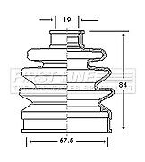 First Line - CV JOINT BOOT KIT - FCB2072 - Fits: Nissan - Outer