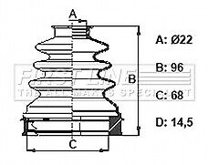 First Line - CV JOINT BOOT KIT - FCB6169 - Fits: Renault Megane III