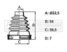 First Line - CV JOINT BOOT KIT - FCB6399 - Fits: Dacia Sandero