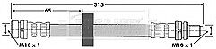 Borg & Beck - BRAKE HOSE - BBH6596 - Fits: Ford Mondeo 96 on