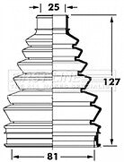 First Line - CV JOINT BOOT KIT - FCB6021 - Fits: Mitsubishi Galant