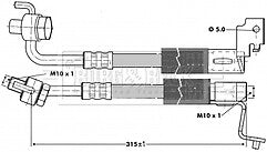 Borg & Beck - BRAKE HOSE - BBH6693 - Fits: Ford Escort