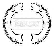 Borg & Beck - REAR BRAKE SHOES - BBS6503 - Fits: Iveco Daily 05/06-