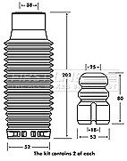 First Line - STRUT PROTECTION KIT - FPK7064 - Fits: Peugeot 206