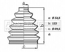 First Line - CV JOINT BOOT KIT - FCB6314 - Fits: Ford Mondeo IV