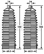 First Line - STEERING GAITER KIT - FSG3386 - Fits: Renault Laguna III