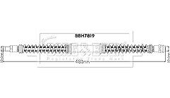 Borg & Beck - BRAKE HOSE - BBH7819 - Fits: Merc CLK(209),S Class(216,221)