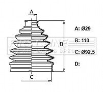 First Line - CV JOINT BOOT KIT - FCB6380 - Fits: Toyota Auris, Corolla Verso