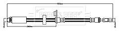 Borg & Beck - BRAKE HOSE - BBH8822 - Fits: Crossland X (P17) 2017-