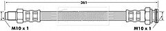 Borg & Beck - BRAKE HOSE - BBH6509 - Fits: Skoda Favorit 1.3,VW Caddy II