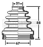 First Line - CV JOINT BOOT KIT - FCB6313 - Fits: Chrysler Voyager