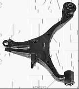 Key Parts - WISHBONE LH - KCA6243 - Fits: Honda Civic 12/00-on (EU, EP)