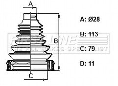 First Line - CV JOINT BOOT KIT - FCB6407 - Fits: FORD KUGA I & II