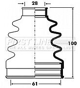 First Line - CV JOINT BOOT KIT - FCB2838 - Fits: Ford Fiesta V, Mazda 2