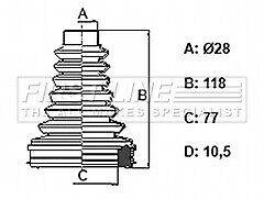 First Line - CV JOINT BOOT KIT - FCB6319 - Fits: Chrysler Grand Voyager