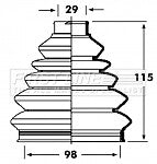 First Line - CV JOINT BOOT KIT - FCB2354 - Fits: Audi, Seat, VW - Outer
