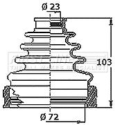 First Line - CV JOINT BOOT KIT - FCB6403 - Fits: Toyota RAV 4
