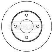 Borg & Beck - BRAKE DISC PAIR - BBD5180 - Fits: Mitsub. Colt 1.5i Turbo 05-08