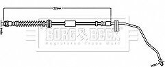 Borg & Beck - BRAKE HOSE - BBH8558 - Fits: VW Touareg 04/10-