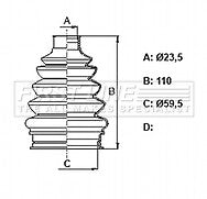 First Line - CV JOINT BOOT KIT - FCB6382 - Fits: Chevrolet Captiva