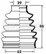 First Line - CV JOINT BOOT KIT - FCB2882 - Fits: Audi A8 quattro, VW Phaeton